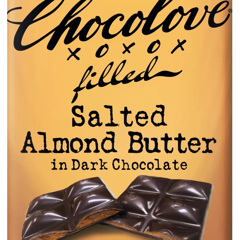 Chocolove Salted Almond Butter in Dark Chocolate Chocolove Salted Almond Butter in Dark Chocolate