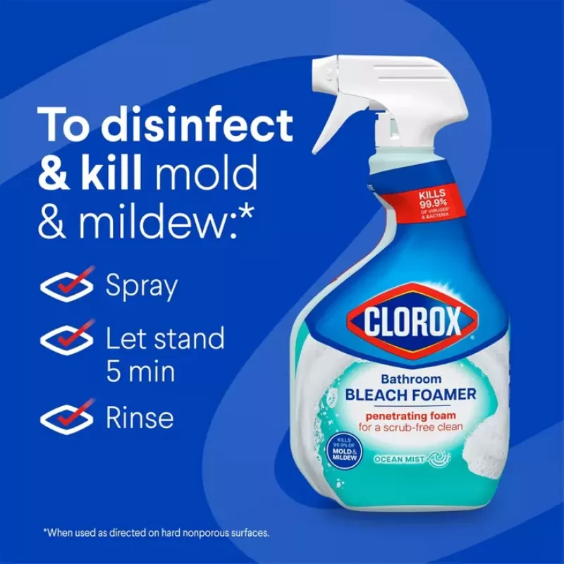 Clorox Bathroom Bleach Foamer Bottle 30 Oz
