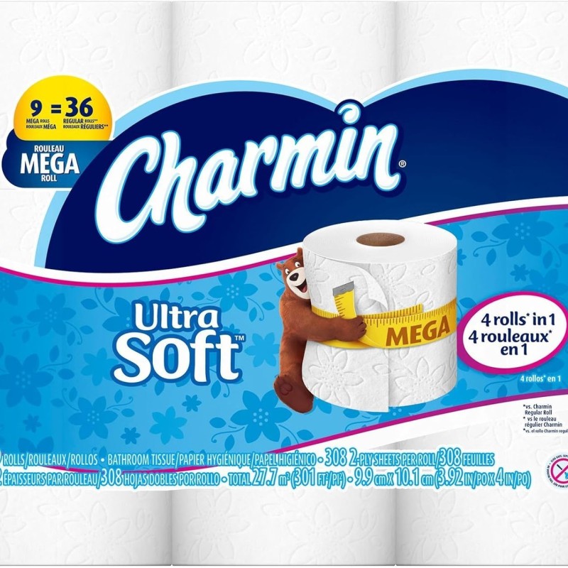 Charmin 9=36 Ultra soft Bathtissue