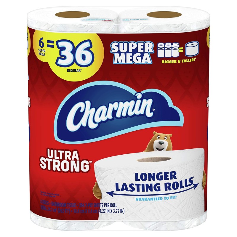 Charmin Ultra Strong Mega 6=36