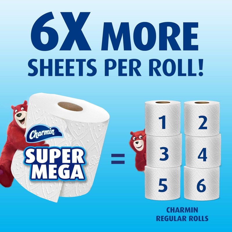 Charmin Ultra Strong Mega 6=36