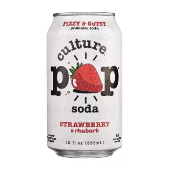 Culture Pop Soda Strawberry & Rhubard