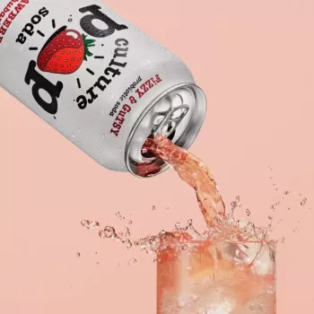 Culture Pop Soda Strawberry & Rhubard