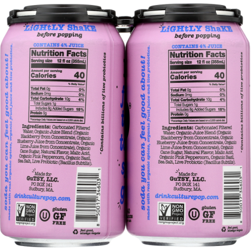 Culture Pop Soda Wild Bluebery Culture Pop Soda Wild Bluebery