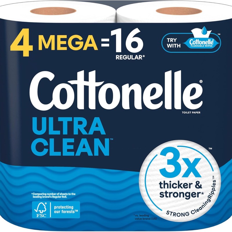 Cottonelle Ultra Clean Toilet Paper 4=16 rolls