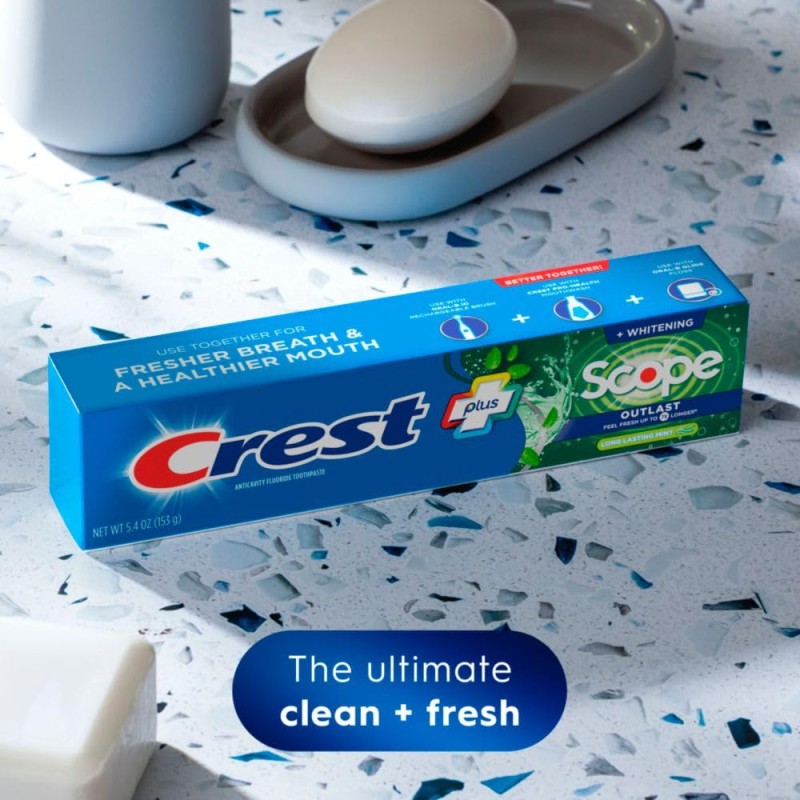 Crest + Scope Long Lasting Mint Toothpaste
