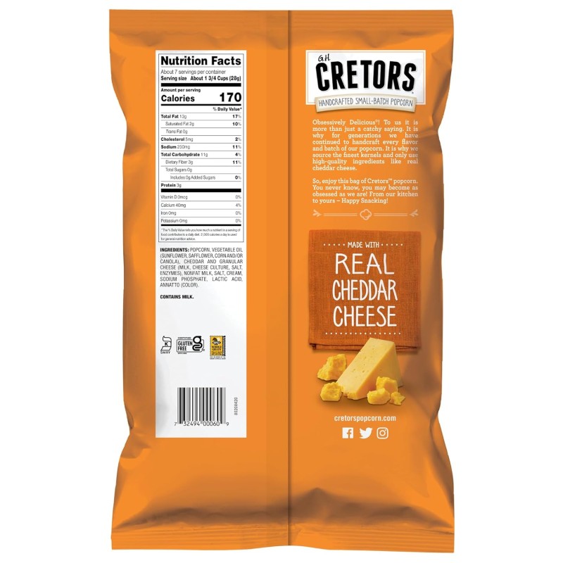 Cretors Cheddar Cheese Cretors Cheddar Cheese