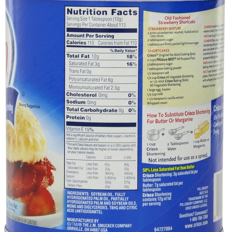 Crisco All-vegetable Shortening