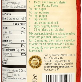 Farmhouse Organic Sweet Potato Puree Farmhouse Organic Sweet Potato Puree