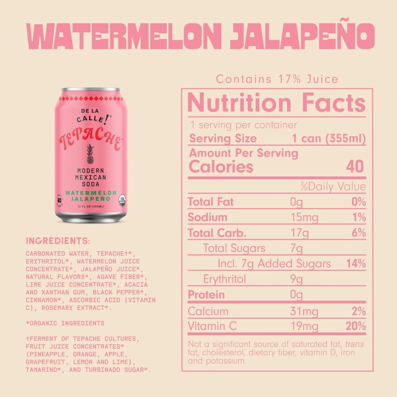 De La Calle Tepache Watermelon Jalapeno De La Calle Tepache Watermelon Jalapeno