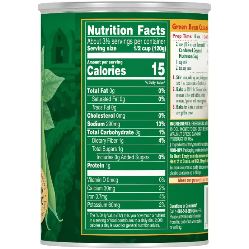 Del Monte Fresh Cut Whole Green Beans: