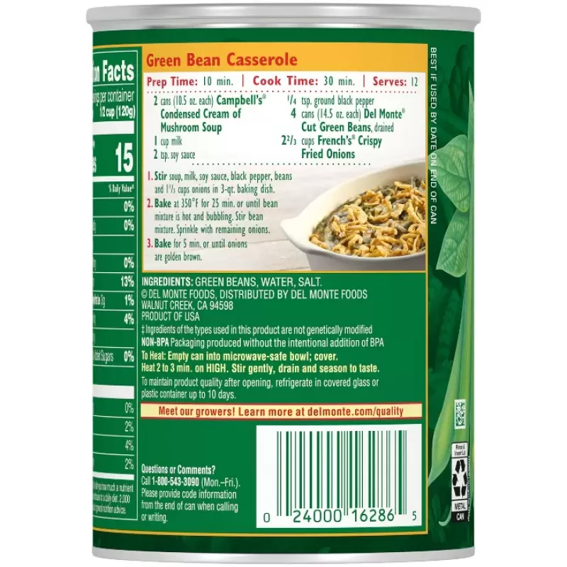 Del Monte Fresh Cut Whole Green Beans:
