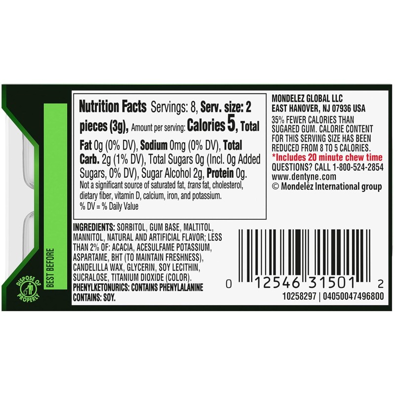 Dentyne Ice Spearmint Dentyne Ice Spearmint