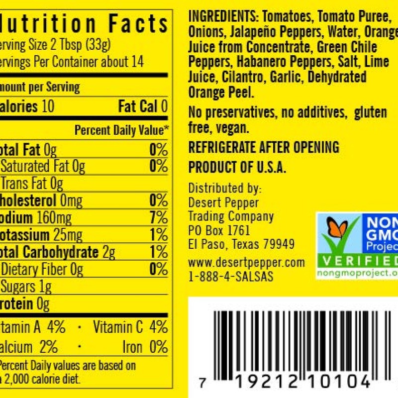 Desert Pepper Authentic Hot Habanero Salsa (16 oz) Desert Pepper Authentic Hot Habanero Salsa (16 oz)