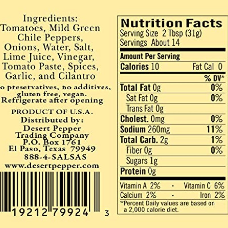 Desert Pepper Salsa Divino Mild Desert Pepper Salsa Divino Mild