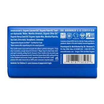 Dr. Bronner's Castile Bar Soap Peppermint Dr. Bronner's Castile Bar Soap Peppermint