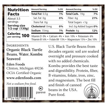 Eden Organic Beans Black Eden Organic Beans Black
