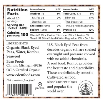 Eden Organic Black Eyed Peas Eden Organic Black Eyed Peas