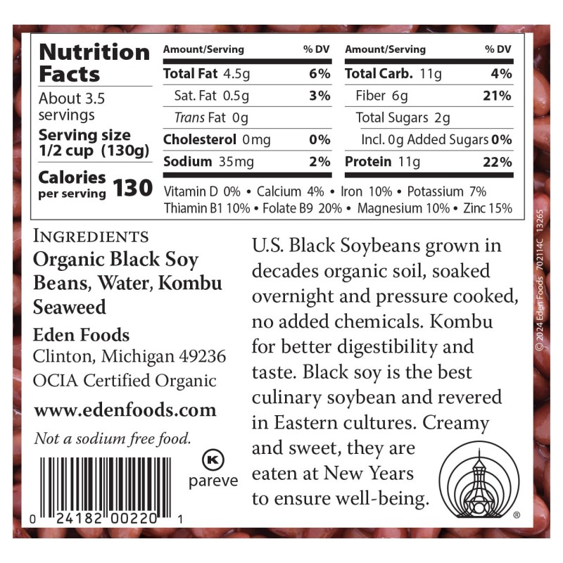 Eden Organic Black Soybeans