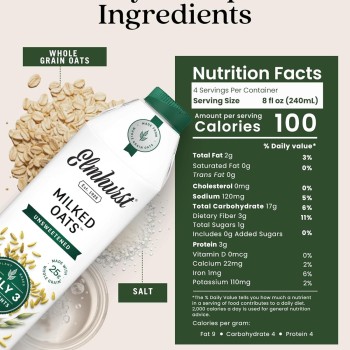 Elmhurst Unsweetened Milked Oats Beverage Elmhurst Unsweetened Milked Oats Beverage