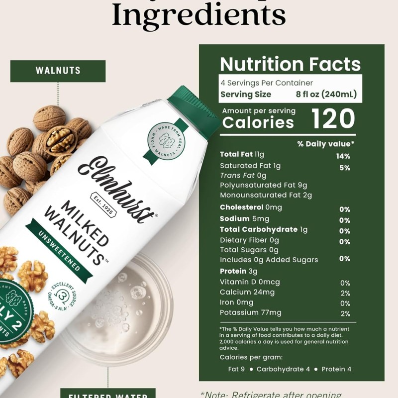 Elmhurst Unsweetened Milked Walnut Elmhurst Unsweetened Milked Walnut