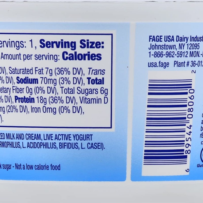 FAGE Total 5% Milkfat Greek Yogurt FAGE Total 5% Milkfat Greek Yogurt