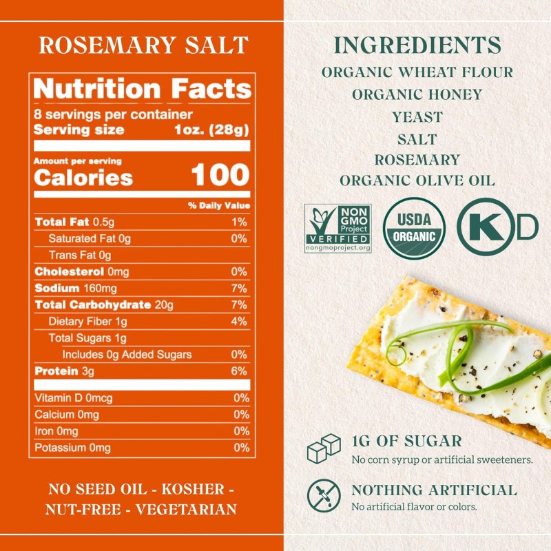 Firehook Organic Cracker Rosemary Firehook Organic Cracker Rosemary