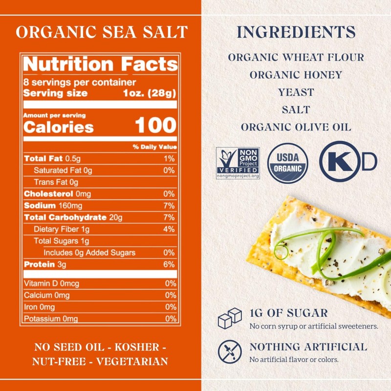 Firehook Organic Cracker Sea Salt Firehook Organic Cracker Sea Salt