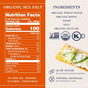 Firehook Organic Crackers Sea Salt Firehook Organic Crackers Sea Salt