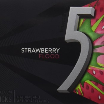 Five 5 Gum Strawberry Flood Sugarfree Gum Five 5 Gum Strawberry Flood Sugarfree Gum