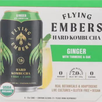 Flying Ambers Hard Kombucha Ginger Flying Ambers Hard Kombucha Ginger