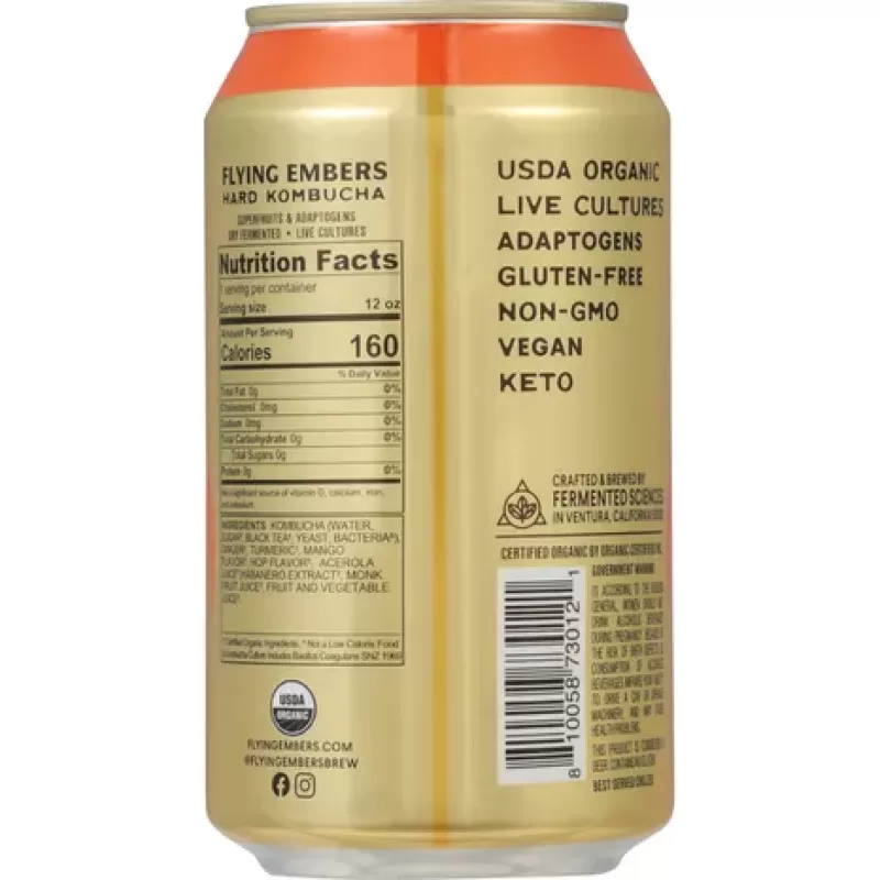 Flying Ambers Hard Kombucha Spicy Mango Flying Ambers Hard Kombucha Spicy Mango