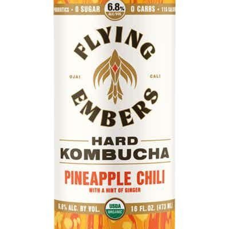Flying Embers Pineapple Chili Hard Kombucha Flying Embers Pineapple Chili Hard Kombucha