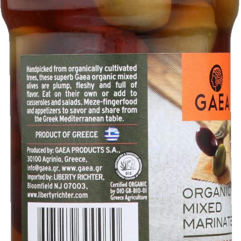Gaea Organic Mixed Marinated Olives Gaea Organic Mixed Marinated Olives