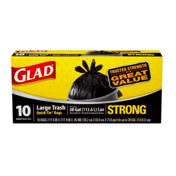 Glad Large Bag Trash 30 gal 10 count