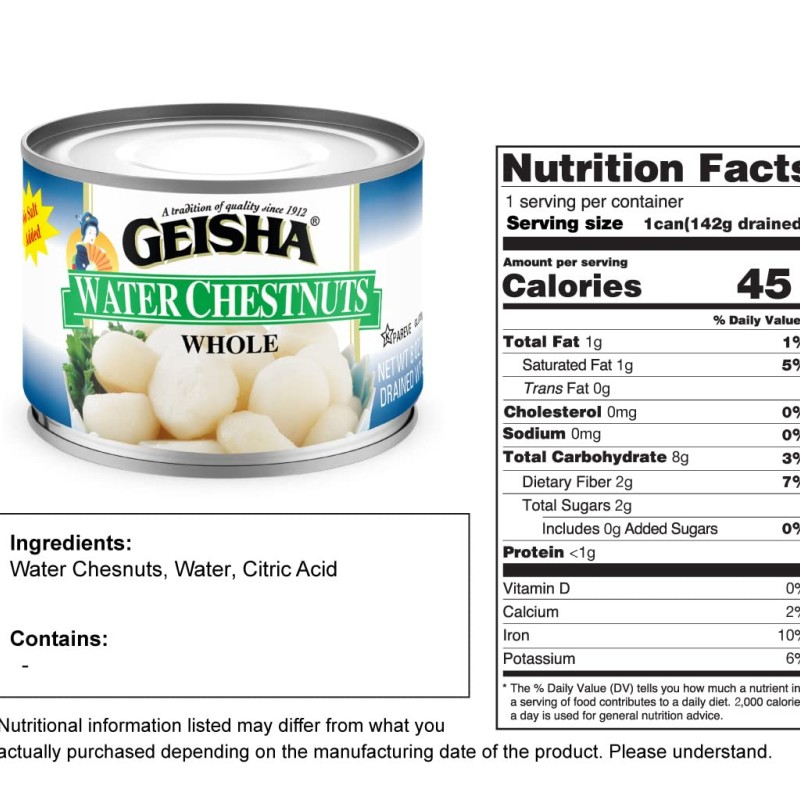 Geisha Whole Water Chestnuts