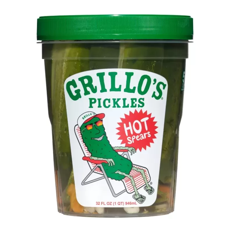 Grillo's Pickles Pickle Spears Hot