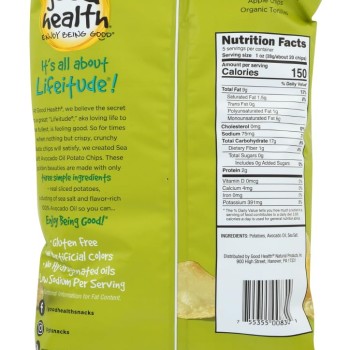 Good Health Avocado Oil Kettle Chips – Sea Salt Good Health Avocado Oil Kettle Chips – Sea Salt