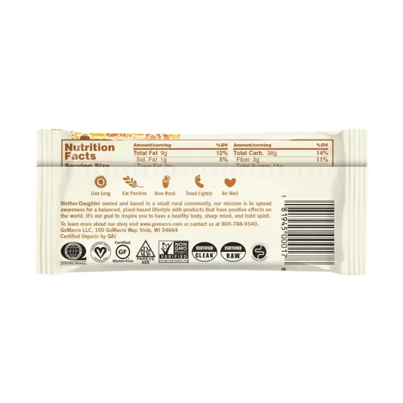 Gomacro Protein Purity Macrobar Gomacro Protein Purity Macrobar
