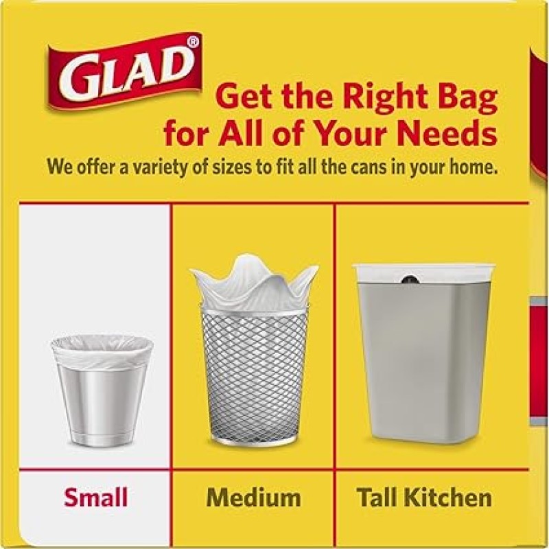 Glad Small Trash Bags 4 Gallons