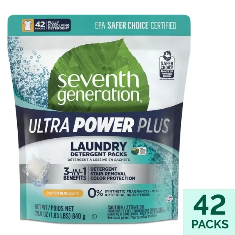 Seventh Generation Fresh Citrus Laundry Packs - 42ct Seventh Generation Fresh Citrus Laundry Packs - 42ct