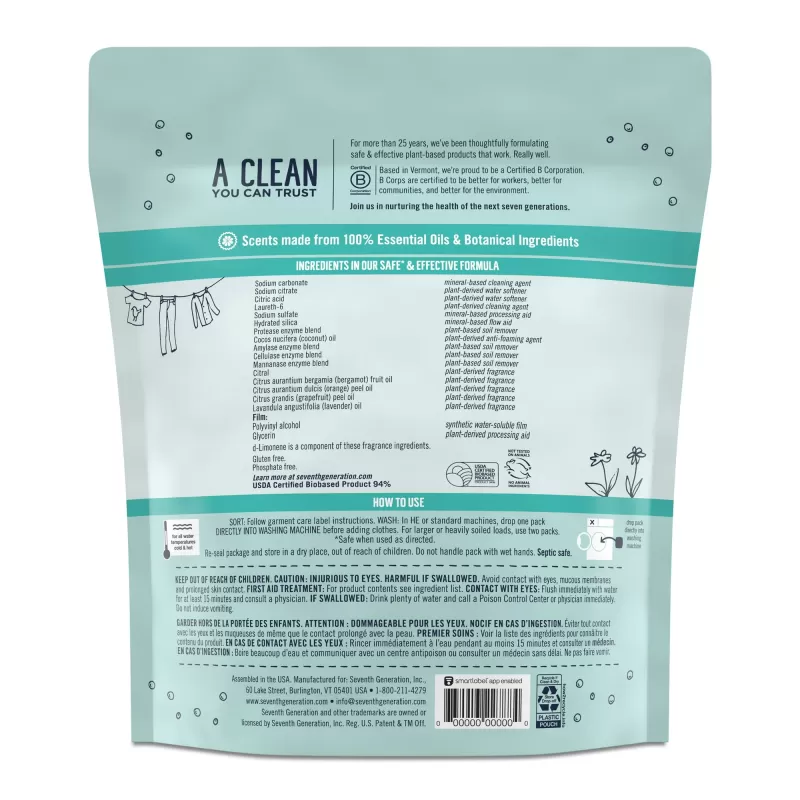 Seventh Generation Fresh Citrus Laundry Packs - 42ct Seventh Generation Fresh Citrus Laundry Packs - 42ct