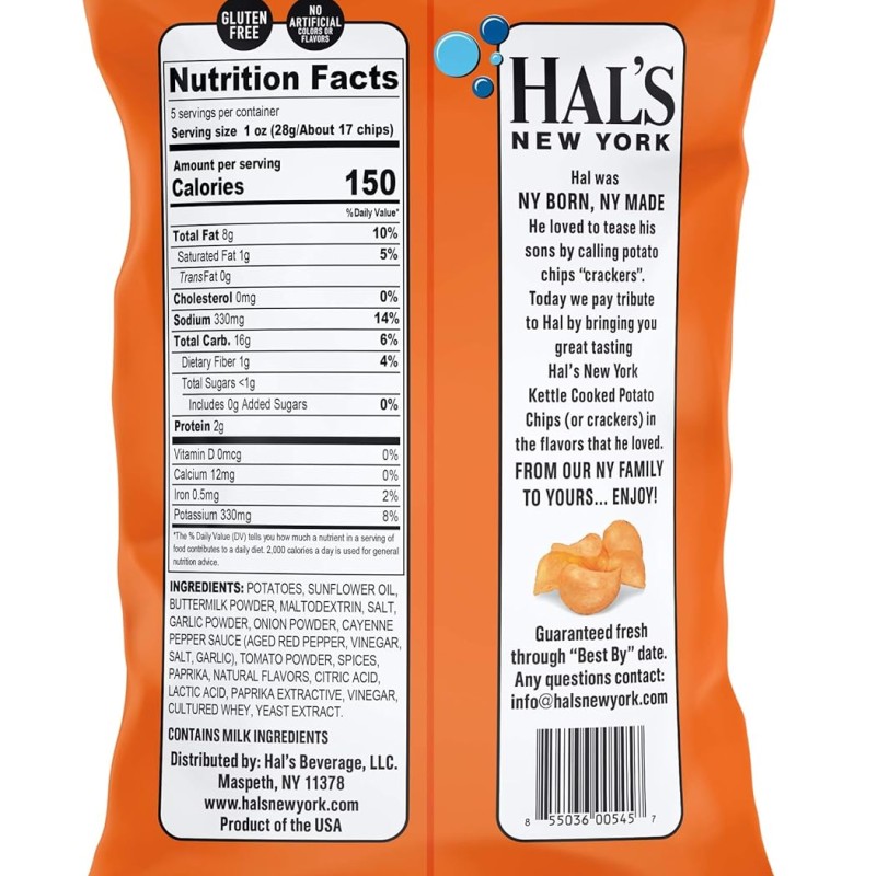 Hal's Kettle Chips Buffalo Ranch