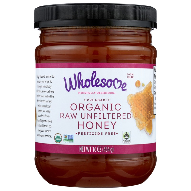 WHOLESOME RAW+UNFILTERED ORG HONEY WHOLESOME RAW+UNFILTERED ORG HONEY