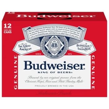 Budwiser 12 floz 12 cans Budwiser 12 floz 12 cans