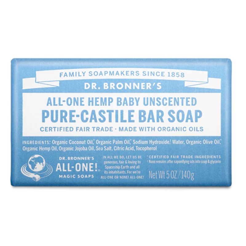Dr. Bronner's Castile Bar Soap Unscented Dr. Bronner's Castile Bar Soap Unscented