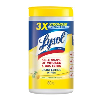 Lysol Lemon and Lime Blossom Disinfecting Wipes 80