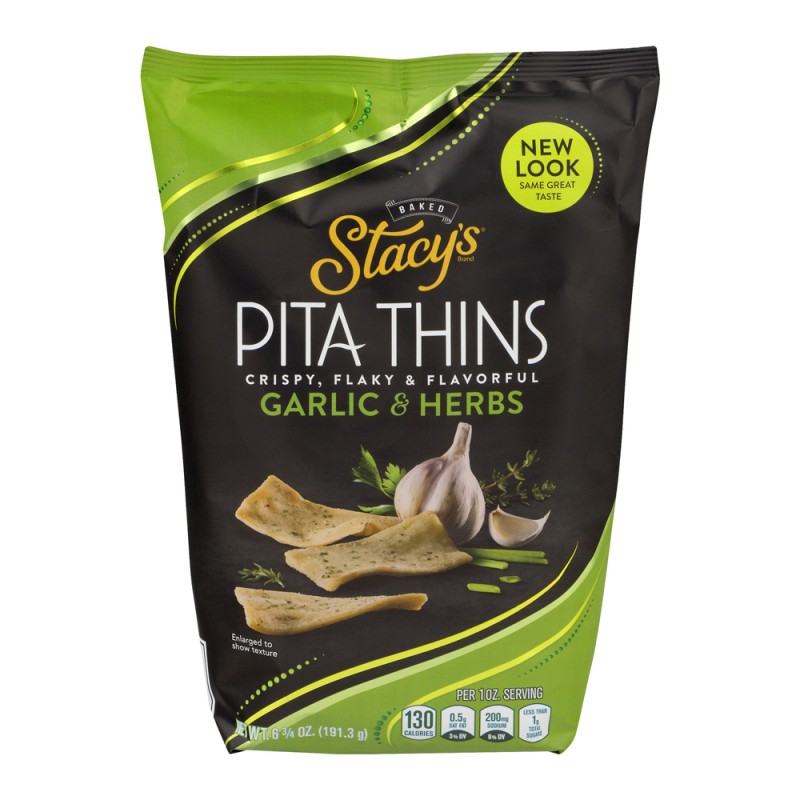 STACY'S PITA THINS GARLIC&HERBS STACY'S PITA THINS GARLIC&HERBS