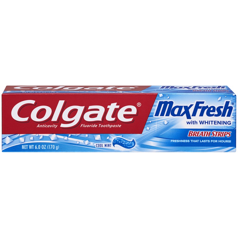 Colgate Max Fresh Toothpaste With Mini Breath Strips,