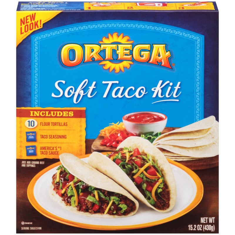 Ortega Soft Taco Dinner Kit With 10 Tortillas 15.2 Oz Ortega Soft Taco Dinner Kit With 10 Tortillas 15.2 Oz